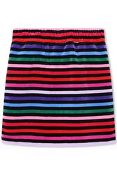 Striped Velvet Skirt Multico striped back view