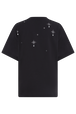 T-shirt manches courtes à motifs surréalistes Noir vue de dos T-shirt manches courtes à motifs surréalistes Noir vue de dos