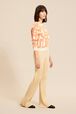 Pull coton motif graphique femme Orange vue de détail 1