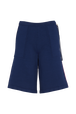 Knitted shorts Navy front view