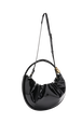 Domino Medium Vinyl Bag Black back view