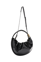 Domino Medium Vinyl Bag Black back view