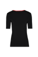 Women Coloured Viscose V-Neck Jumper Black back view