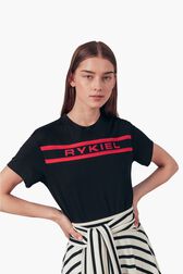T-shirt rykiel signature Noir vue de détail 1