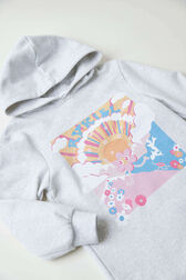 Robe à capuche fille molleton Gris vue de détail 1