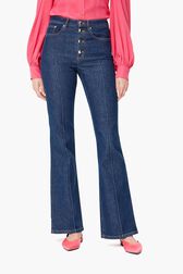 High Waisted Stretch Denim Jeans Baby blue details view 1