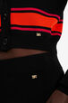 Women Colourful Stripes Wide Viscose Cardigan Black details view 2