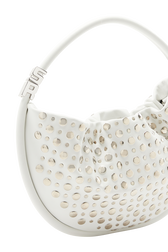 Medium Domino bag in leather and studs White details view 1