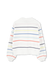 Striped offwhite cardigan Off white back view