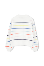 Striped offwhite cardigan Off white back view