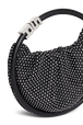 Sac Domino mini en filet strassé Noir vue de détail 1
