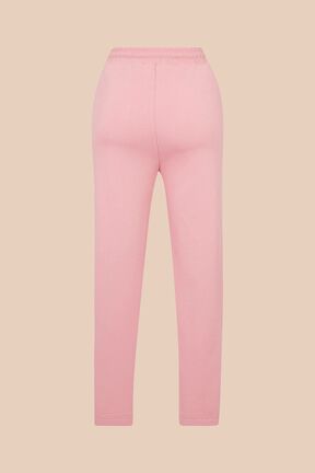 Pantalon jogging motif bouche femme Rose vue de dos