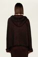 Hoodie lurex femme Raye noir/bronze vue portée de dos
