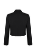 Veste courte tailleur en laine froide Noir vue de dos