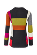 Women Multicolor Baby Alpaca Long Sweater Multico crea back view