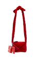 Sac caméra Demi-Pull mini en velours Rouge vue de face