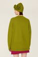 Women Flowers Cardigan Pistachio back worn view