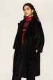 Manteau long velours femme Noir vue de détail 3