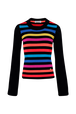 Women Jane Birkin Sweater Multico striped rf front view