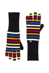 Gants rayés multicolores femme Multico raye iconique vue de face