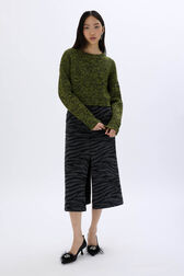 Moulded wool sweater Acid front worn view