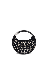 Sac Domino mini en nylon et studs Noir vue de face
