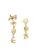 Boucles d'oreilles Poetic Garden Asymetric Talismans Gold vue de dos
