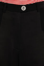 Pantalon piaf en crêpe envers satin Noir vue de détail 1