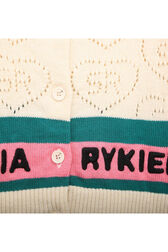Open-Stitch Knitted Cardigan Ivory details view 1