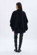 Reversable cape Navy back worn view