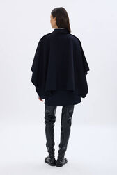 Reversable cape Navy back worn view
