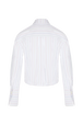 Bomber canvas de coton rayé multicolore femme Blanc vue de dos