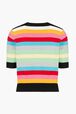 Pull en maille rayé multicolore à manches courtes Multico vue de dos