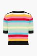 Multicolored Striped Sweater with Short Sleeves Multico back view