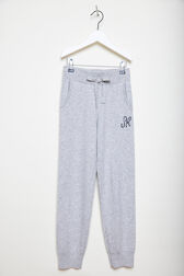 Jogging fille maille Gris vue de face
