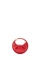 Sac domino mini en cuir Rouge vue de face