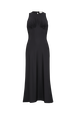 Robe mi longue en jersey Noir vue de face
