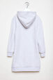 Robe à capuche fille molleton Gris vue de dos