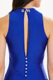Robe mi longue en jersey Bleu roi vue de détail 1