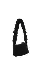 Camera Demi-Pull  mini velvet bag Black back view