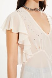 Blouse en mousseline Nude vue de détail 1