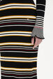 Striped Knit Polo-Collar Dress Black/ecru details view 2