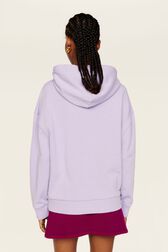 Sweat à capuche multicolore signature femme Lilas vue portée de dos