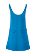 Women Sleeveless Milano Short Dress Prussian blue back view