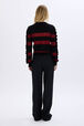 RYKIEL wool and lurex sweater Black/red back worn view