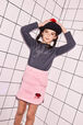 Rykiel Girl Long-Sleeved T-shirt Blue front worn view