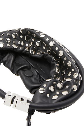 Sac domino mini en cuir avec studs Noir vue de détail 3