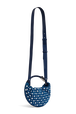 Sac Domino mini en denim et studs Bleu studs vue de dos