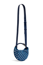 Sac Domino mini en denim et studs Bleu studs vue de dos