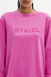 Long-Sleeved Crew Neck T-Shirt Pink details view 2